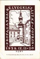 1938 Sopron, Propaganda Bélyegkiállítás Sopron 1938. IX. 11-20. s: Fery + &quot;1938 Léva visszatért&quot; So. Stpl. (EB)