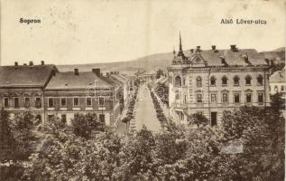 Sopron, Deák tér, Alsó Lövér utca - 2 db régi képeslap / 2 pre-1923 postcards