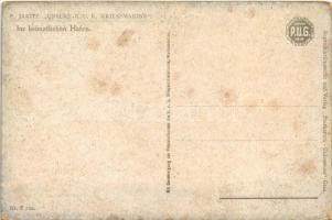 Im heimatlichen Hafen. Seeflugzeug. Unsere K.u.K. Kriegsmarine P.U.G. Nr. F. 120. / Austro-Hungarian...