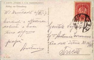 1917 Abflug zur Erkundung, Seeflugzeug. Unsere K.u.K. Kriegsmarine P.U.G. Nr. F. 115. / Austro-Hunga...