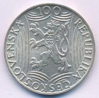Csehszlovákia 1949. 100K Ag "Sztálin" T:AU Czechoslovakia 1949. 100 Korun Ag "Stalin&...
