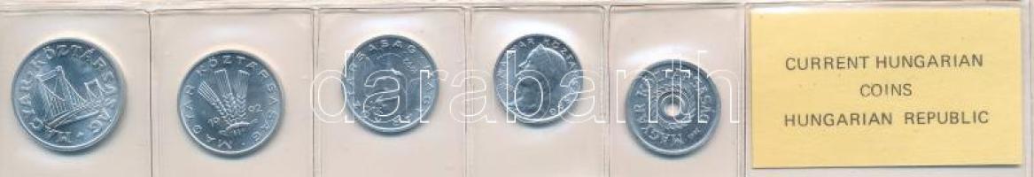 1992. 2f-50f Al (5xklf) fillér forgalmi sor fóliatokban T:UNC Adamo FO25