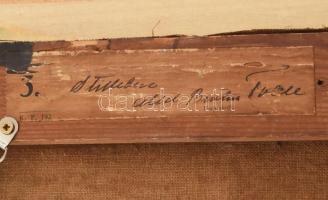 Bruhn Tvede, Alice (1906?-1970): Art deco csendélet (Stilleben). Olaj, vászon. Jelzés nélkül. Hátold...