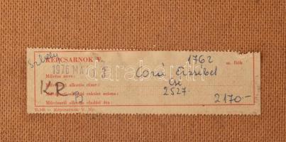 Cora Erzsébet (1927-): Csendélet mézeskaláccsal. Olaj, farost, jelzett, hátoldalán Képcsarnok Vállal...