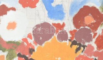 Freytag Zoltán (1901-1983): Csendélet virágokkal. Olaj, vászon, jelezve balra lent. Dekoratív fakere...