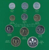 1995. 10f-200Ft (11xklf) "Magyarország pénzérméi" forgalmi sor dísztokban, benne 1995. 200...