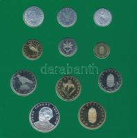 1995. 10f-200Ft (11xklf) "Magyarország pénzérméi" forgalmi sor dísztokban, benne 1995. 200...