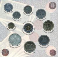 1997. 50f-200Ft (10xklf) "Magyarország pénzérméi" forgalmi sor dísztokban. A belső tok rag...