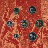 2001. 1Ft-100Ft (7xklf) forgalmi sor dísztokban, "Magyarország pénzérméi" sorozat T:PP Ada...