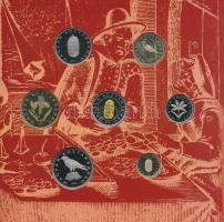 2001. 1Ft-100Ft (7xklf) forgalmi sor dísztokban, "Magyarország pénzérméi" sorozat T:PP Ada...