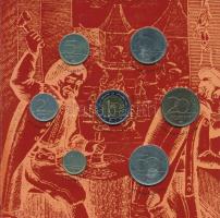 2001. 1Ft-100Ft (7xklf) forgalmi sor dísztokban, "Magyarország pénzérméi" sorozat, belső t...