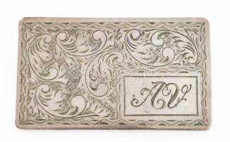 Ezüst(Ag) monogramos bross, jelzett, 3×5 cm, nettó: 12,1 g
