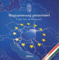 2004. 1Ft-100Ft (8xklf) forgalmi sor szettben, benne 2004. 50Ft "Magyarország az EU tagja" forgalmi emlékérme T:BU Adamo FO38