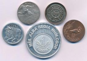 4db-os MÉE és éremgyűjtő éremtétel, benne: Bedő József 1981. "35 éves a forint / Alba Regia nap...