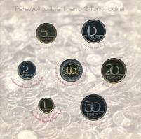 2008. 1Ft-100Ft (7xklf) "Búcsú az egy- és kétforintostól" forgalmi sor szettben T:PP kis p...