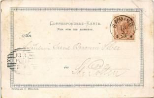 1899 (Vorläufer) Gaming, Hollrigls Gasthof, Speise Salon. Art Nouveau, floral (fl)