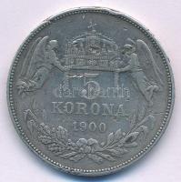 1900KB 5K Ag "Ferenc József" T:VF,F ütésnyomok, ph. Adamo K7