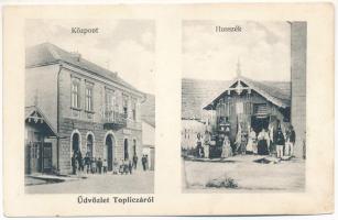 Maroshévíz, Oláhtoplica, Toplicza, Toplita; Központ, Dajbukát István üzlete, hússzék, mészárszék, hentes / shop, slaughterhouse, butcher (EK)