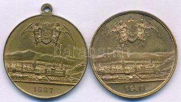 1896. "Magyarország ezeréves fennállásának és ős Budavára emlékékre 1896 / 1687" kétoldala...