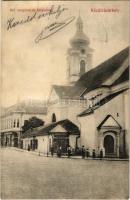 1912 Kézdivásárhely, Targu Secuiesc; Református templom és bérpalota. Turóczi István kiadása / Calvinist church and palace