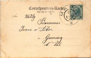 1904 Mank, street view, shop of M. Seidler. Art Nouveau, floral (fl)