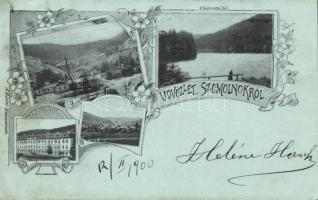 Szomolnok with tobacco-factory Litho