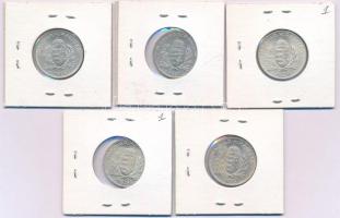 1926-1939. 1P Ag (5xklf) teljes sor! T:UNC,AU közte patina, kis ph
Adamo P6