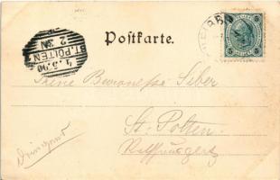 1900 Scheibbs, Wienerstrasse / street view, bridge (EK)