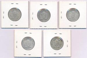 1926-1939. 1P Ag (5xklf) teljes sor! T:UNC-XF közte patina, kis ph
Adamo P6