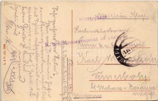 1917 Turnov, Turnova nad Jizerou, Turnau; general view + "K.u.K. Reservespital in Turnau" ...