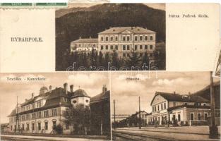 Rózsahegy-Rybárpole with factory and railway-station