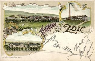 Zdic with sugar-factory Litho