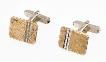 Ezüst(Ag) mandzsettagomb-pár, jelzett, nettó: 10 g