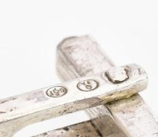 Ezüst(Ag) mandzsettagomb-pár, jelzett, nettó: 10 g