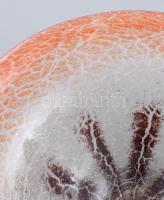 cca 1930 WMF Ikora art deco üveg kínáló, terv.: Kar Wiedmann, jelzés nélkül, hibátlan, d: 23,5 cm, m...