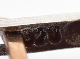 Ezüst(Ag) köves fülbevalópár, jelzett, h: 3 cm, bruttó: 9,4 g