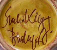 Szabó Kinga váza, jelzett, kopással, m: 20 cm