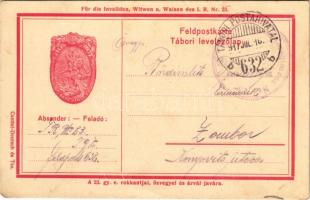 1917 A 23. gyalogezred rokkantjai, özvegyei és árvái javára tábori posta segélylap / WWI Feldpostkarte für die Invaliden, Witwen und Waisen des I. R. Nr. 23. K.u.K. (EK)