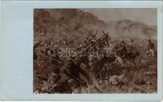 1914 WWI Austro-Hungarian K.u.K. military art postcard. photo