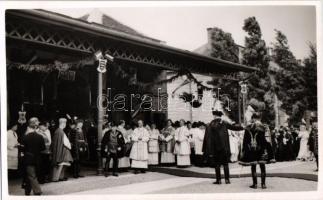 1938 Miskolc, Szent István Jubileumi Év, az Országjáró Szent Jobb Miskolcon, Pacelli bíboros. photo