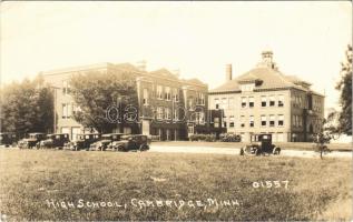 1932 Cambridge (Minn.) High school, automobiles. photo (EB)