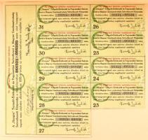 Budapest 1923. "Hangya Termelő-értékesítő és Fogyasztási Szövetkezet" 10db alapítványi üzl...