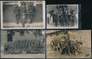 9 db vegyes katonai fotó, változó állapotban, 9,5x7 cm és 14x9 cm között