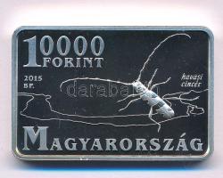 2015. 10.000Ft Ag "Duna-Ipoly Nemzeti Park / Havasi cincér" tanúsítvánnyal, sérült kapszul...