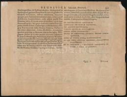 Buda nyugatról felvett látképe. A képen középen OFEN felirat.
A kép hátterében nem létező hegyek te...