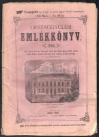 Országgyűlési emlékkönyv 1866. VI. füzet. Falk Miksa, Horváth Boldizsár, Jókai Mór, Kriza János, Pálffy Albert, Pákh Albert, Salamon Ferenc, Tóth Lőrincz, Urházy György s. t. közreműködésével. Pest, 1866, Heckenast Gusztáv, 321-384 p. + 8 t. A táblákon ismert személyekkel, a kor neves közéleti személyiségeivel. Kiadói papírkötés, kissé szakadt borítóval, foltos borítóval és lapokkal, az utolsó lapokon gyűrődésnyommal, kijáró táblákkal, közte sérült.