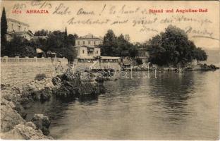 1905 Abbazia, Opatija; Strand und Angiolina-Bad (EK)