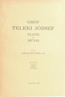 Krusché Emil: Gróf Teleki József élete és művei. 1738-1796. Bp., 1928, (Merkur-ny.), 74+(6) p. Kiadói papírkötés, jó állapotban, a címlapon apró sérüléssel.