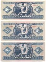 1969-1980. 20Ft (3xklf) T:AU-F szép papír
