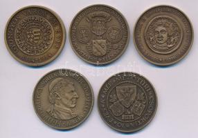 5xklf bronz "MÉE" éremből álló tétel, benne: Garamkeszi János (1936-) 1984. "Mezőtúr ...